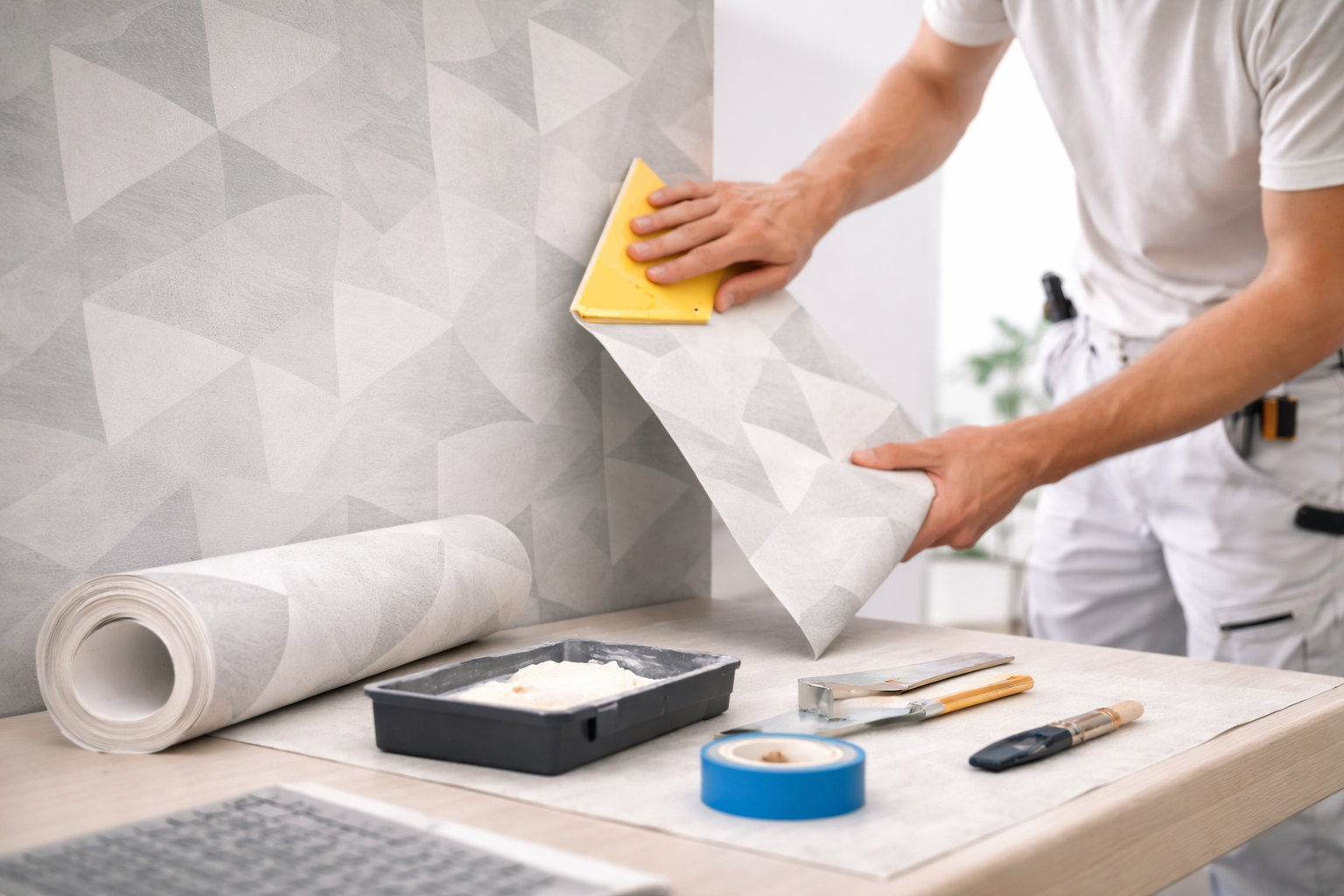 Wallpaper installation and interior decorating by Aqua Painting in Watford